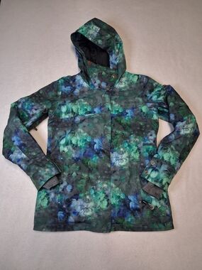 Roxy Green and Blue Hooded Ski Jacket